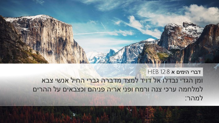 דברי הימים א 12:8 HEB Bible Verse Image