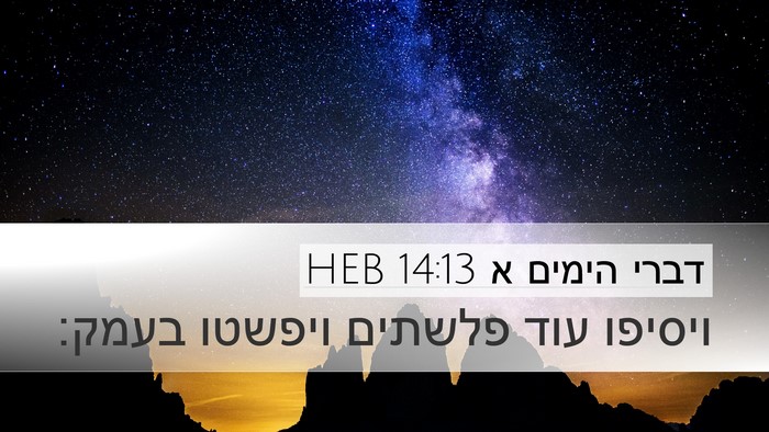 דברי הימים א 14:13 HEB Bible Verse Image