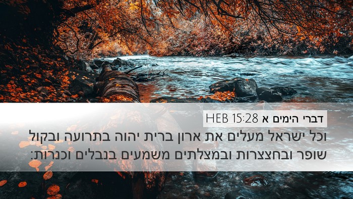 דברי הימים א 15:28 HEB Bible Verse Image