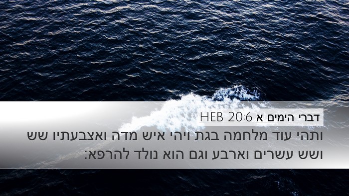 דברי הימים א 20:6 HEB Bible Verse Image