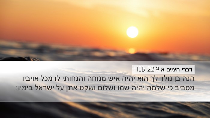 דברי הימים א 22:9 HEB Bible Verse Image