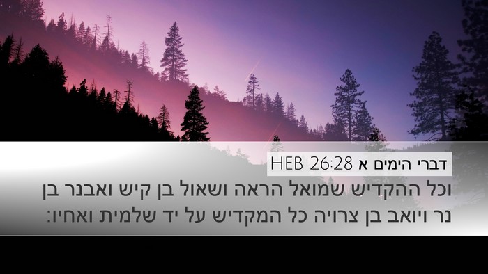 דברי הימים א 26:28 HEB Bible Verse Image