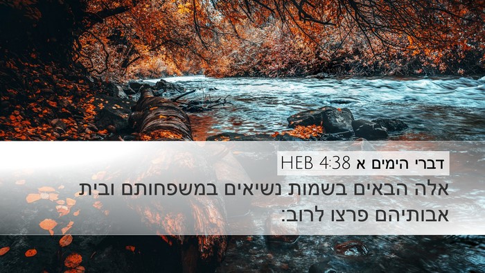 דברי הימים א 4:38 HEB Desktop Wallpaper - אלה הבאים בשמות נשיאים - Desktop Bible Verse Wallpaper