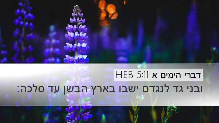 דברי הימים א 5:11 HEB Desktop Wallpaper - ובני גד לנגדם ישבו בארץ - Desktop Bible Verse Wallpaper