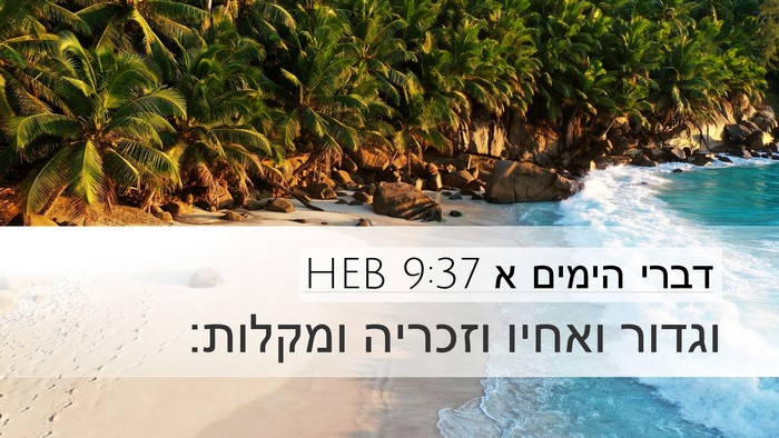 דברי הימים א 9:37 HEB Bible Verse Image