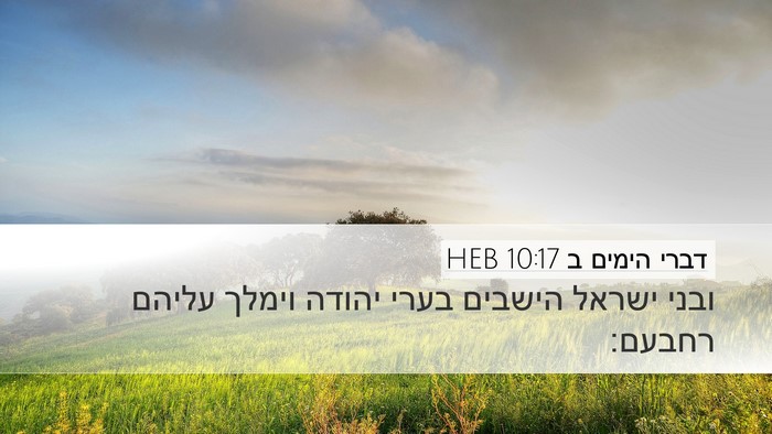 דברי הימים ב 10:17 HEB Bible Verse Image
