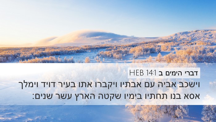 דברי הימים ב 14:1 HEB Bible Verse Image