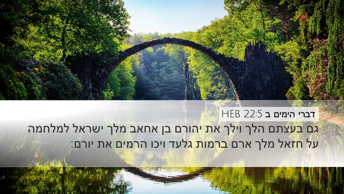 דברי הימים ב 22:5 HEB Bible Verse Image