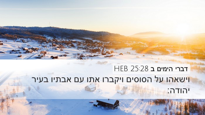 דברי הימים ב 25:28 HEB Bible Verse Image