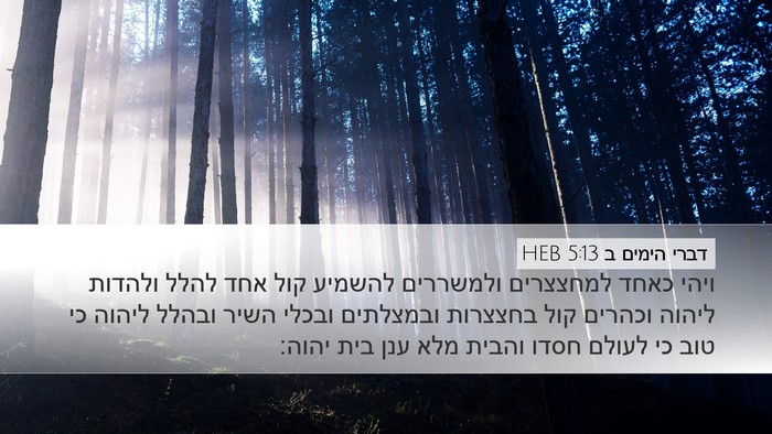 דברי הימים ב 5:13 HEB Bible Verse Image