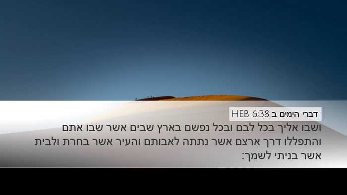 דברי הימים ב 6:38 HEB Bible Verse Image