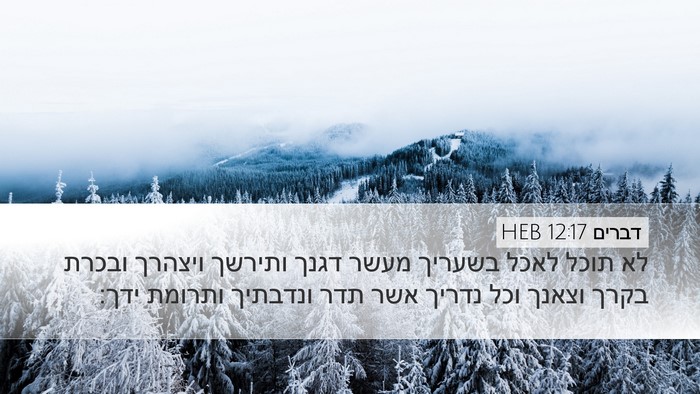 דברים 12:17 HEB Bible Verse Image