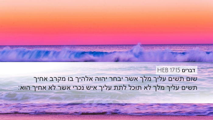 דברים 17:15 HEB Bible Verse Image