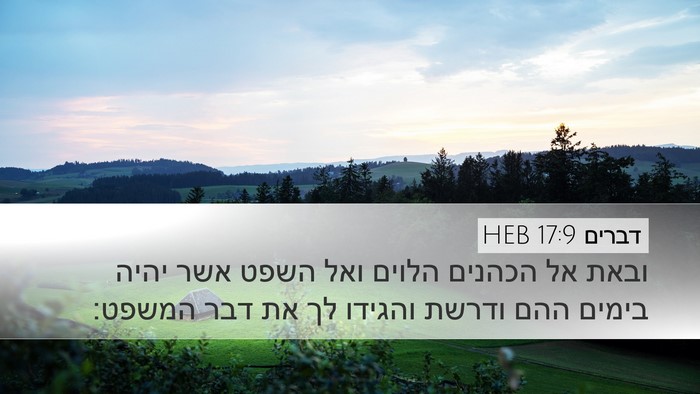 דברים 17:9 HEB Bible Verse Image