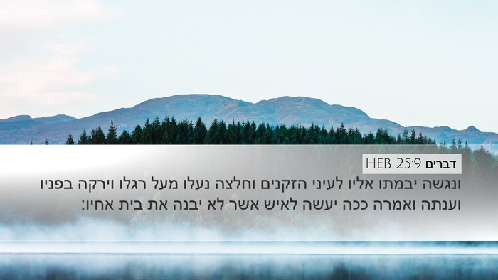 דברים 25:9 HEB Bible Verse Image