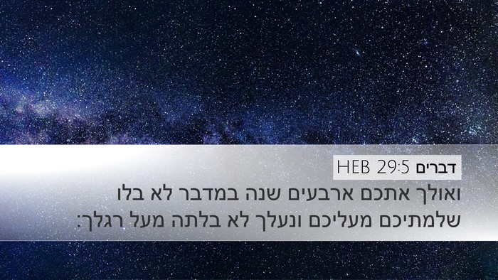 דברים 29:5 HEB Bible Verse Image