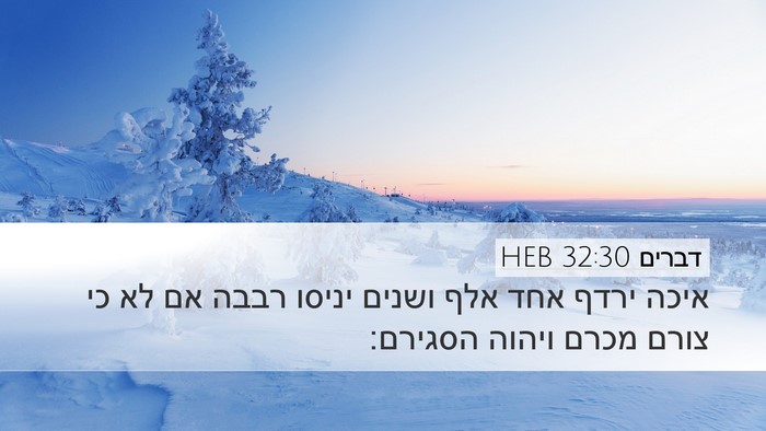 דברים 32:30 HEB Bible Verse Image