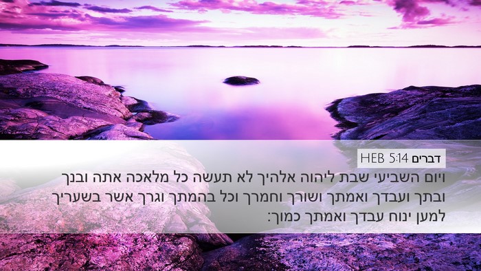 דברים 5:14 HEB Bible Verse Image