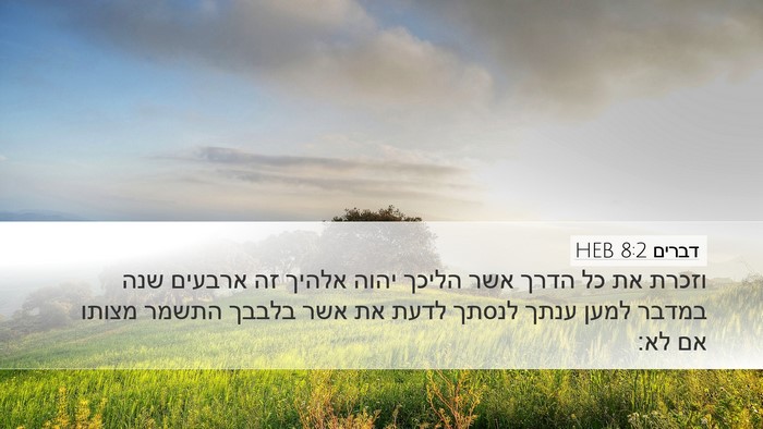 דברים 8:2 HEB Bible Verse Image
