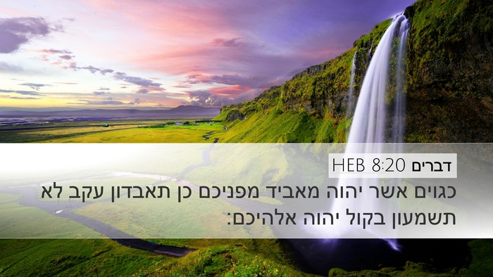דברים 8:20 HEB Bible Verse Image