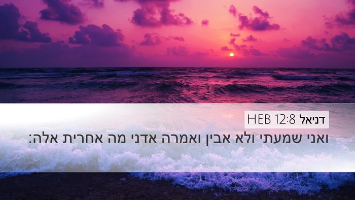 דניאל 12:8 HEB Bible Verse Image