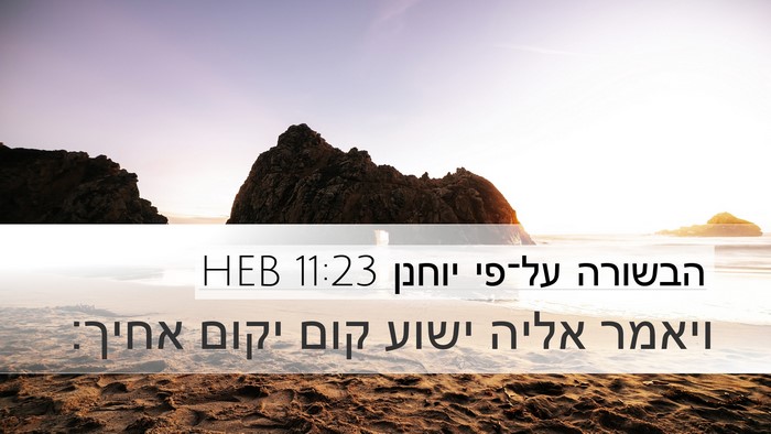 הבשורה על־פי יוחנן 11:23 HEB Bible Verse Image