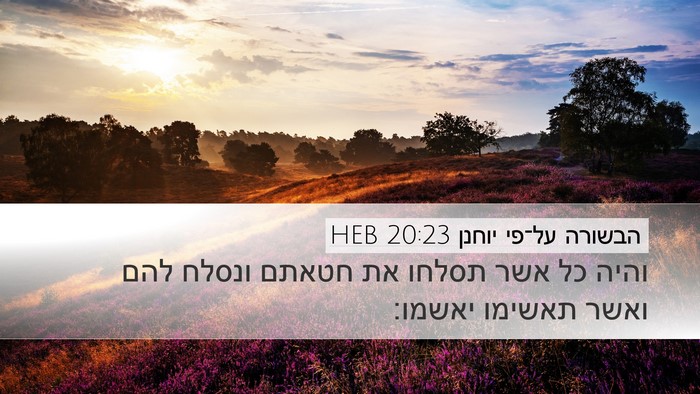 הבשורה על־פי יוחנן 20:23 HEB Bible Verse Image