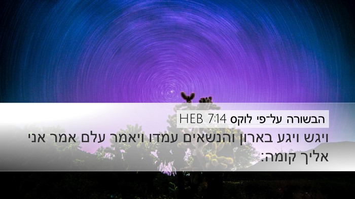 הבשורה על־פי לוקס 7:14 HEB Bible Verse Image