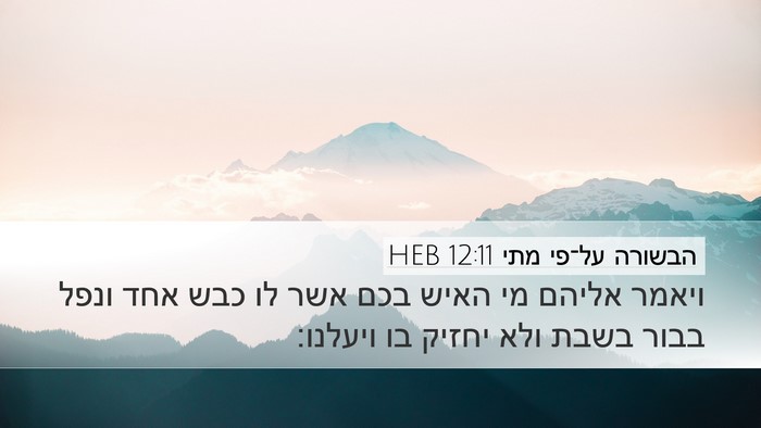 הבשורה על־פי מתי 12:11 HEB Bible Verse Image