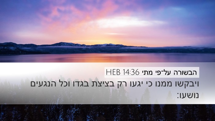 הבשורה על־פי מתי 14:36 HEB Bible Verse Image
