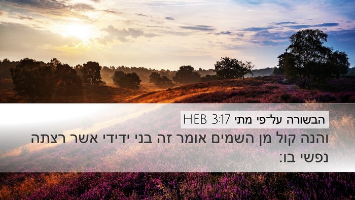 הבשורה על־פי מתי 3:17 HEB Bible Verse Image