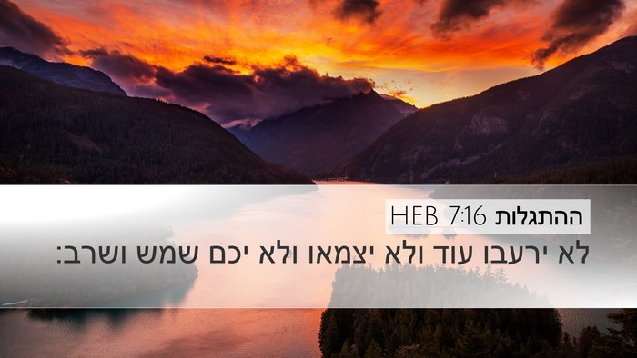 ההתגלות 7:16 HEB Bible Verse Image