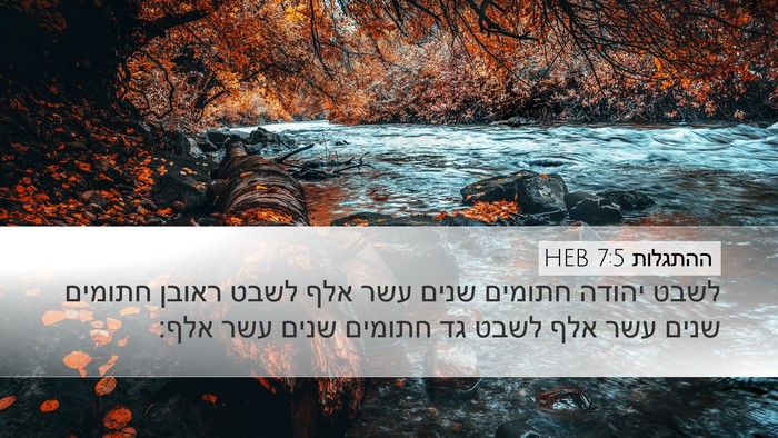 ההתגלות 7:5 HEB Desktop Wallpaper - לשבט יהודה חתומים שנים עשר - Desktop Bible Verse Wallpaper