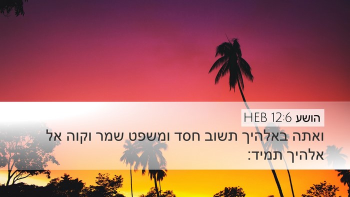 הושע 12:6 HEB Bible Verse Image