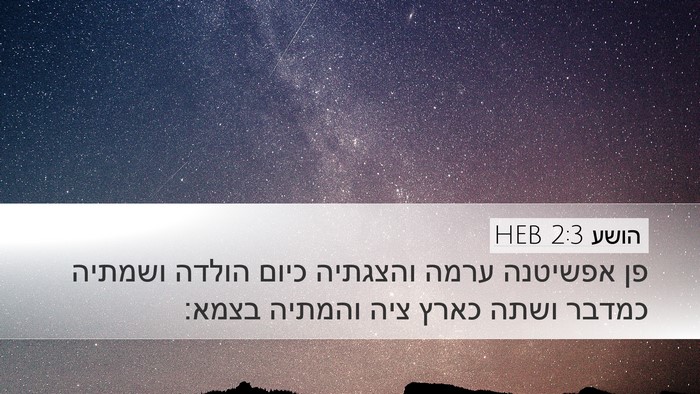 הושע 2:3 HEB Desktop Wallpaper - פן אפשיטנה ערמה והצגתיה - Desktop Bible Verse Wallpaper
