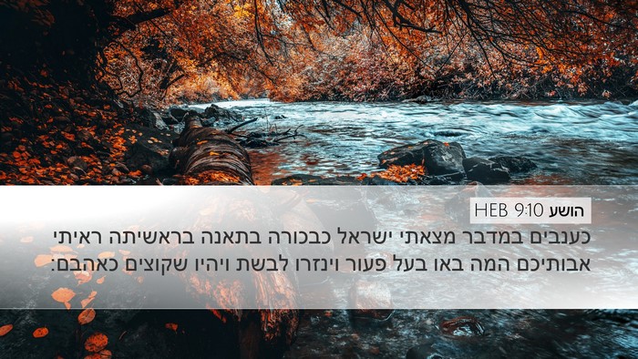 הושע 9:10 HEB Bible Verse Image