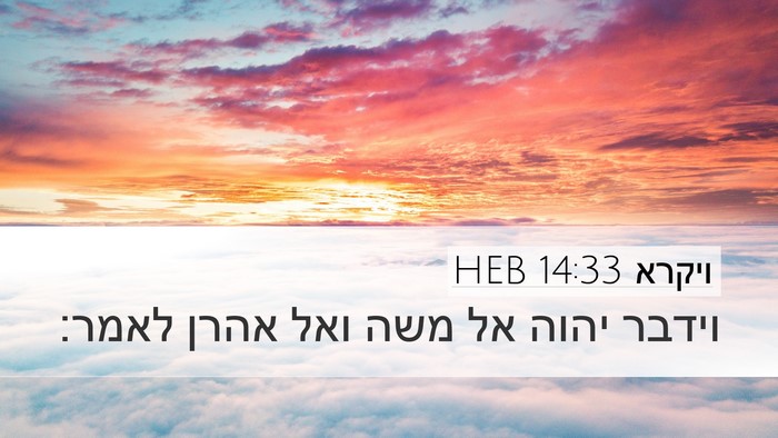 ויקרא 14:33 HEB Desktop Wallpaper - וידבר יהוה אל משה ואל אהרן - Desktop Bible Verse Wallpaper