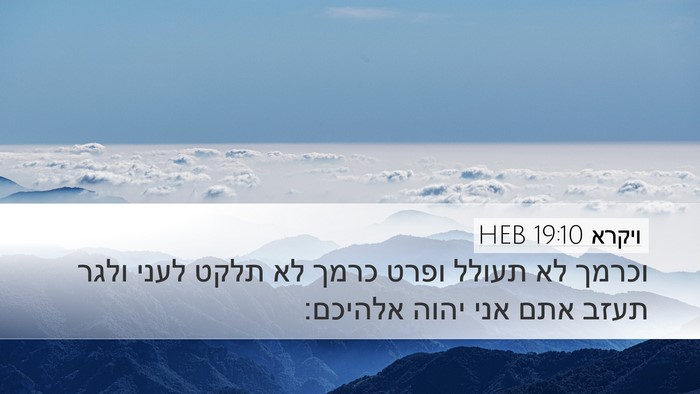 ויקרא 19:10 HEB Bible Verse Image
