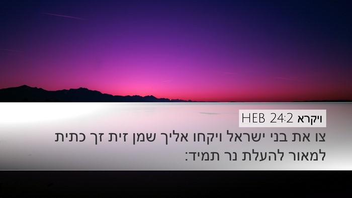 ויקרא 24:2 HEB Bible Verse Image