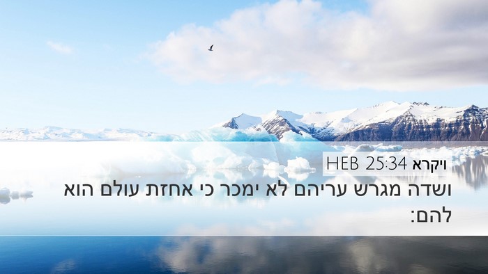 ויקרא 25:34 HEB Bible Verse Image