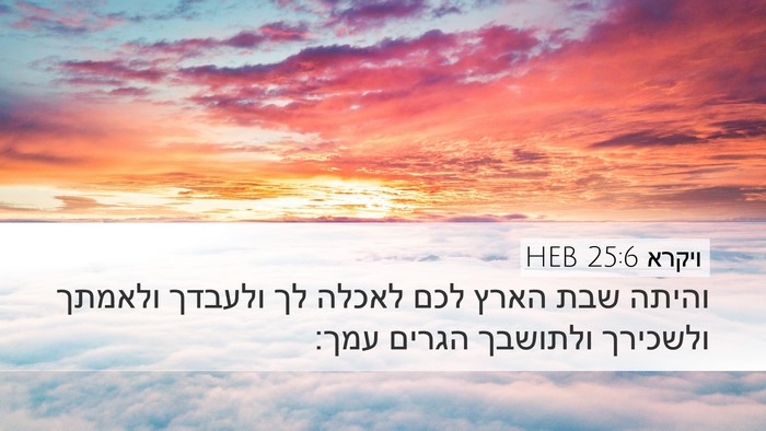 ויקרא 25:6 HEB Bible Verse Image