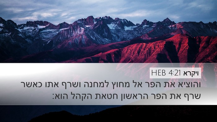 ויקרא 4:21 HEB Bible Verse Image