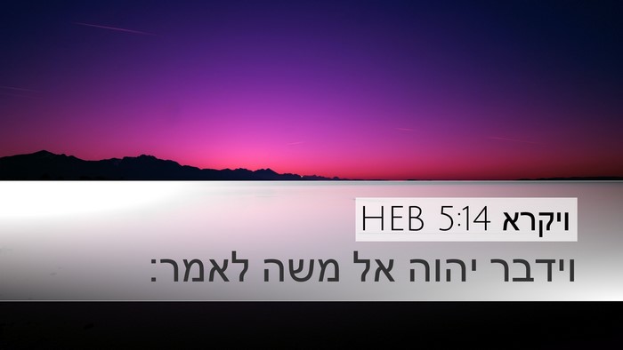 ויקרא 5:14 HEB Bible Verse Image