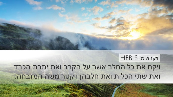 ויקרא 8:16 HEB Bible Verse Image