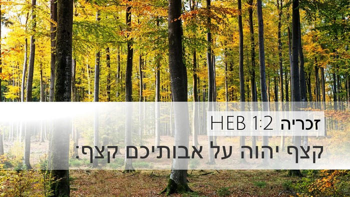 זכריה 1:2 HEB Desktop Wallpaper - קצף יהוה על אבותיכם - Desktop Bible Verse Wallpaper