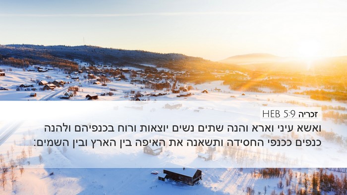זכריה 5:9 HEB Bible Verse Image