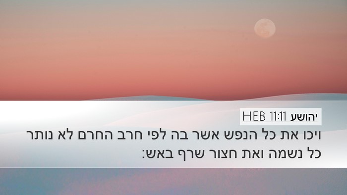 יהושע 11:11 HEB Bible Verse Image