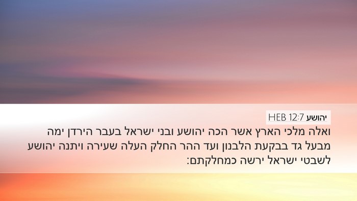 יהושע 12:7 HEB Bible Verse Image
