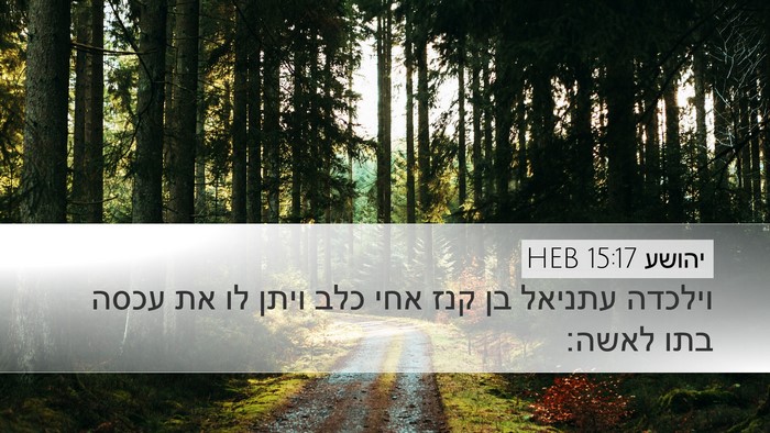 יהושע 15:17 HEB Desktop Wallpaper - וילכדה עתניאל בן קנז אחי - Desktop Bible Verse Wallpaper