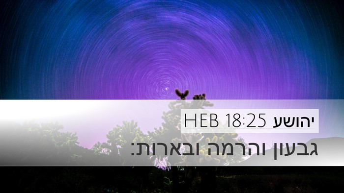 יהושע 18:25 HEB Bible Verse Image